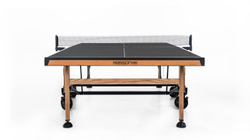 Теннисный стол складной для помещений "RASSON PREMIUM T03 Indoor" (274 х 152,5 х 76 см, натуральный дуб) с сеткой