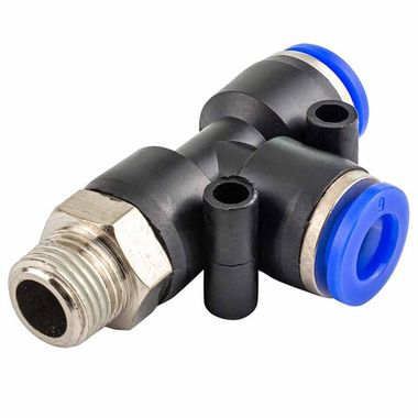 Фитинг Т-образный для пластиковых трубок 6мм с наружной резьбой 1/8'' Forsage F-SPD06-01