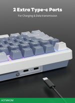 Клавиатура Royal Kludge RK-M75 K Silver switch/Taro milk