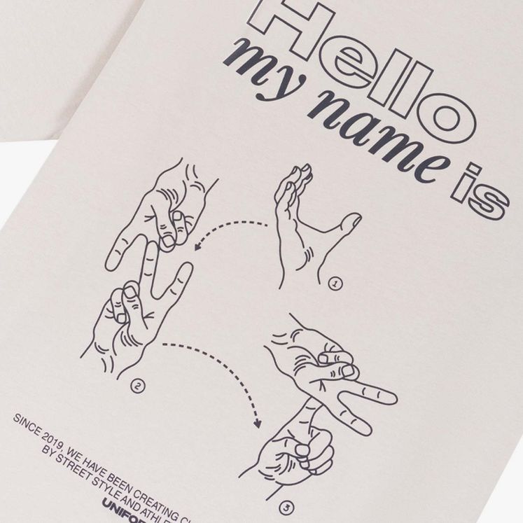 Футболка UNIFORM Heavy Finger UNF, бежевый