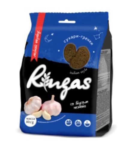 Сухари-гренки "Ringas" со вкусом чеснока Слуцкий хлебозавод