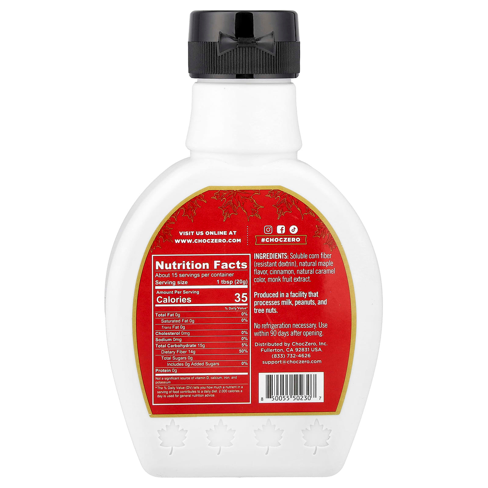 ChocZero, Кленовый сироп с корицей, 300 г (10,5 унции)