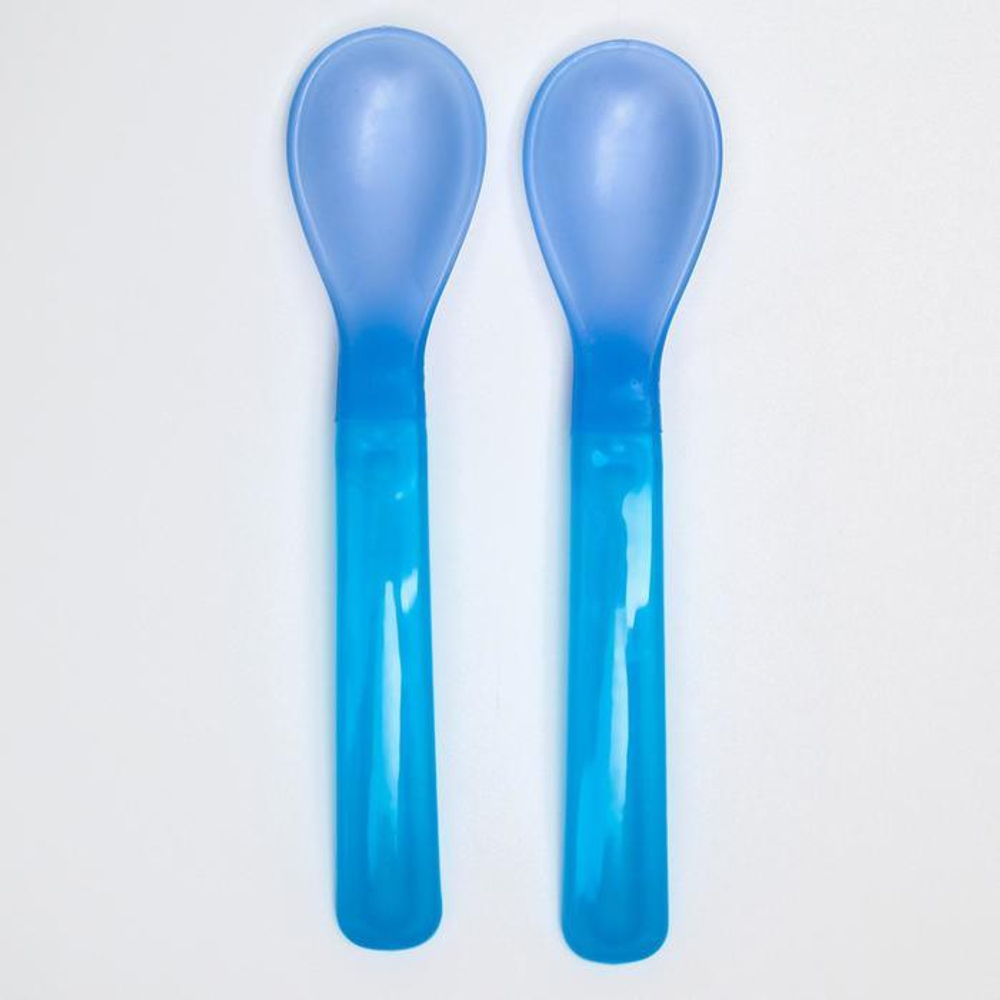 652034 Набор ложек детских термочувствительных для кормления, от 5 мес., 2 шт., цвета МИКС