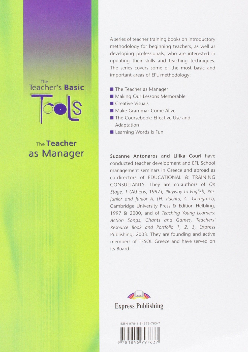 The Teacher's Basic Tools the Teacher as Manager