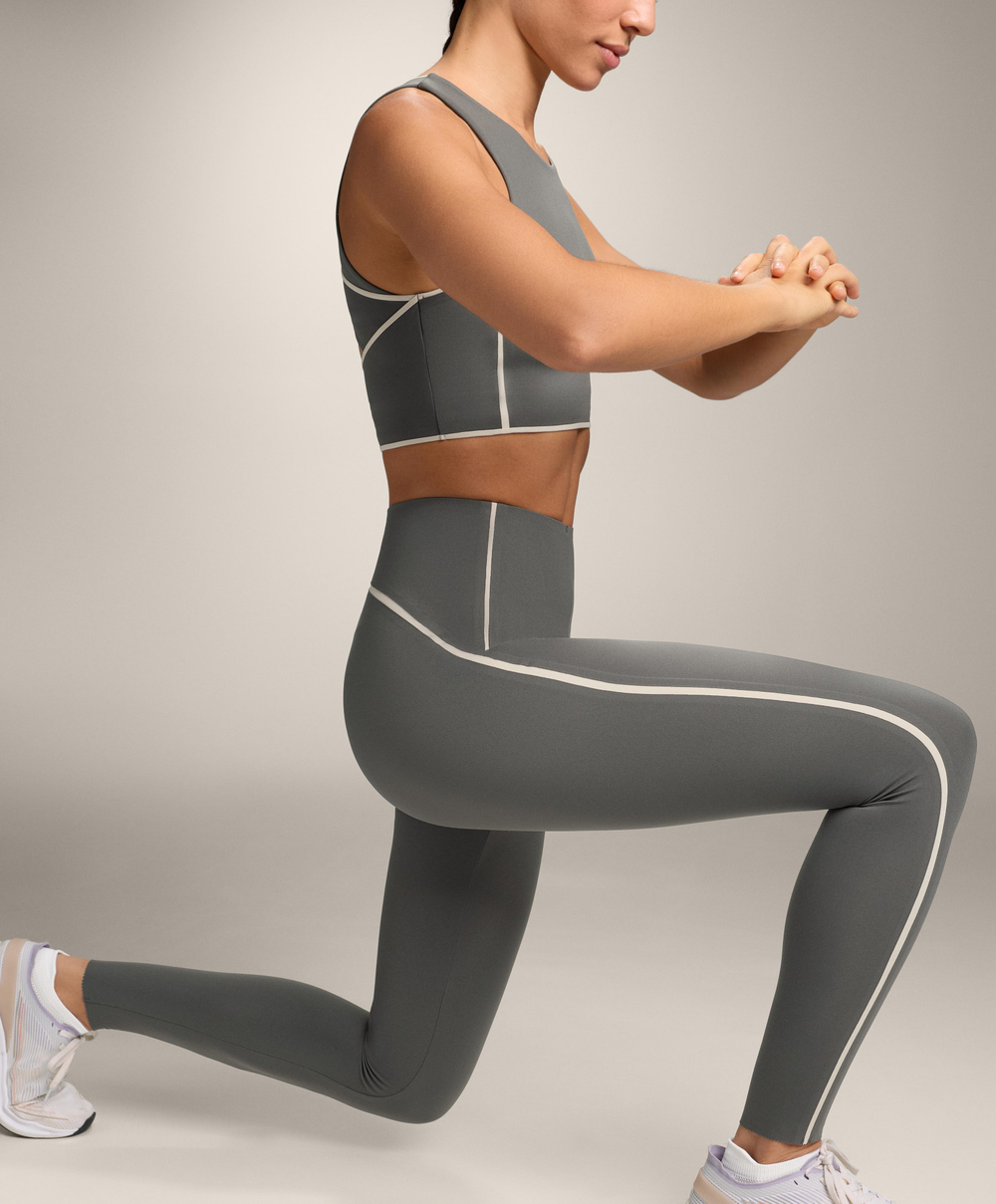 OYSHO Легинсы Compressive длиной до щиколотки с высокой посадкой, стальной серый