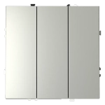 Выключатель встраиваемый VOLTUM S70 трехклавишный 10А, (сталь)