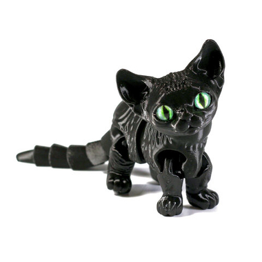 Подвижный котёнок Сфинкс, игрушка антистресс, черный