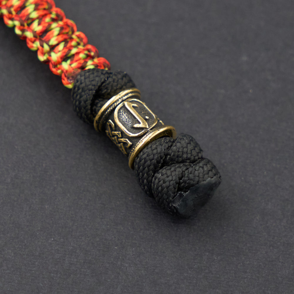 Темляк черный с микрокордом хохлома