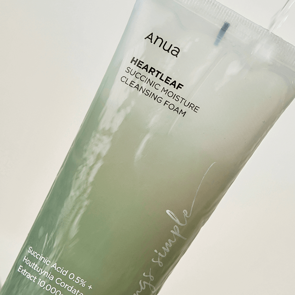 Гель-пенка для умывания с янтарной кислотой Anua Heartleaf Succinic Moisture Cleansing Foam