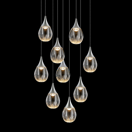 Подвесной светильник MD24001004-9A chrome/clear