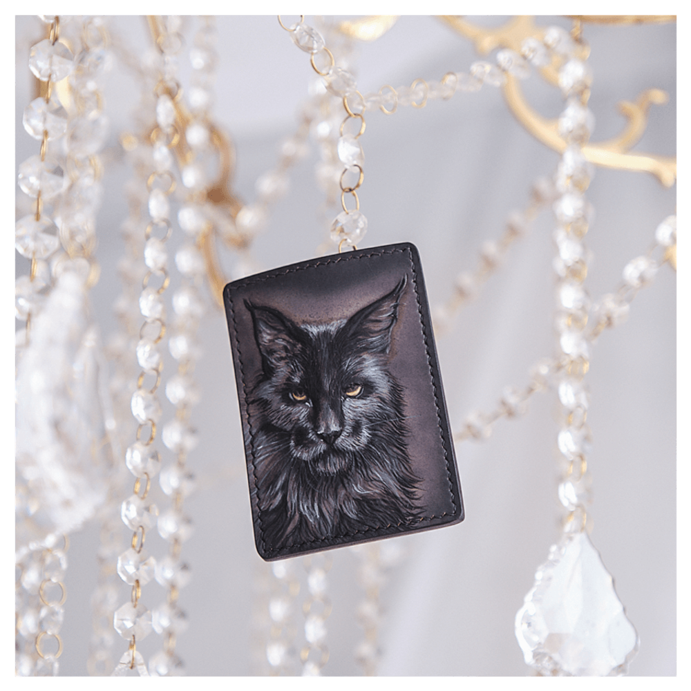 Кожаный картхолдер «Кысич»