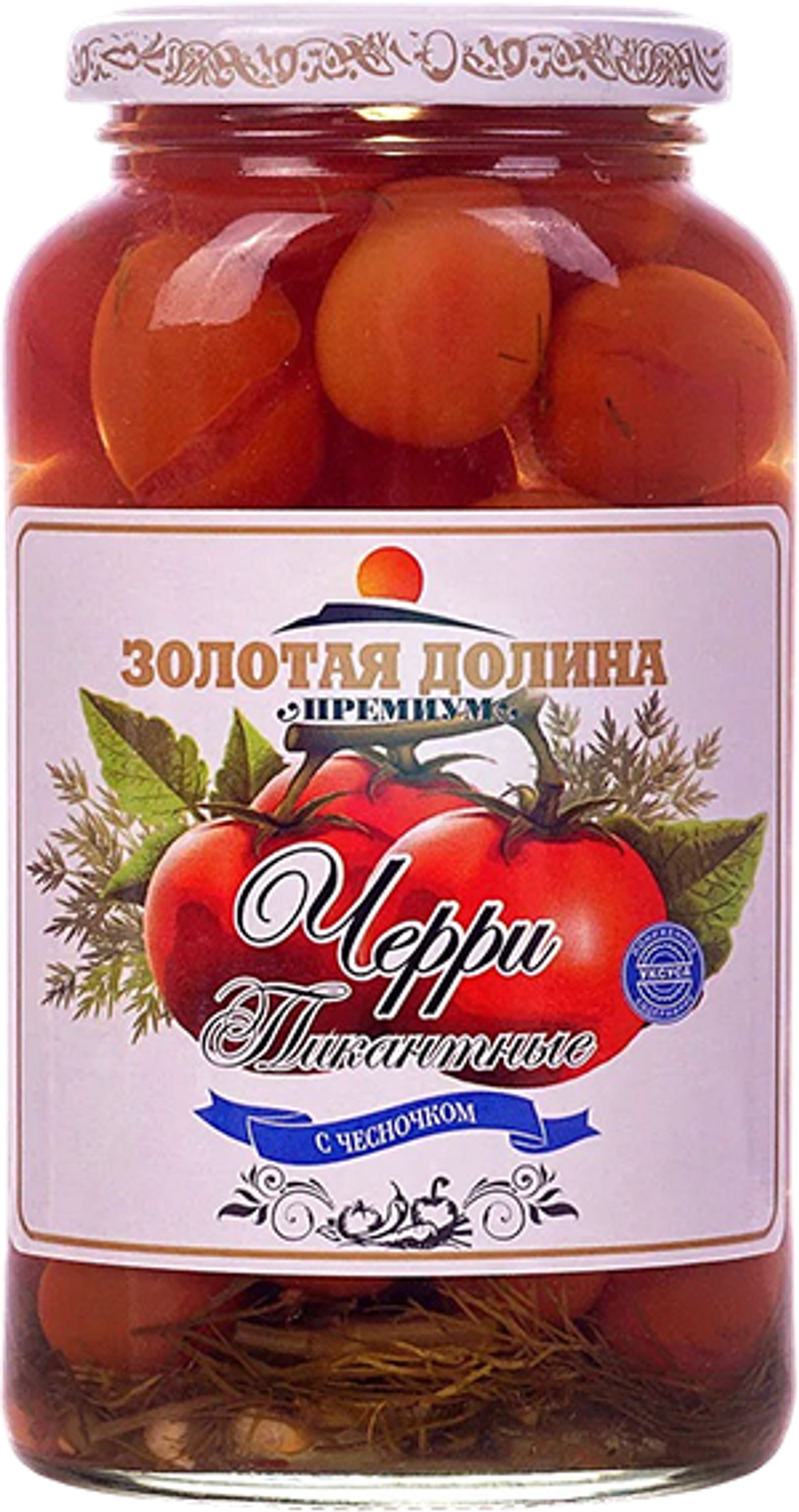 томаты ЗД (черри) Пикантные с чесночком 450гр ст/б (1х12)