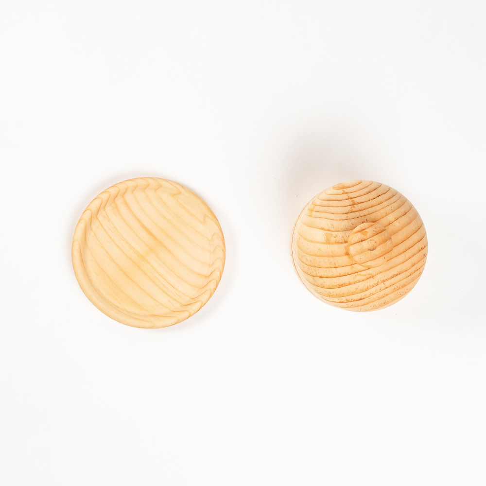 Масленка из дерева Сибирский Кедр для сливочного масла MS9