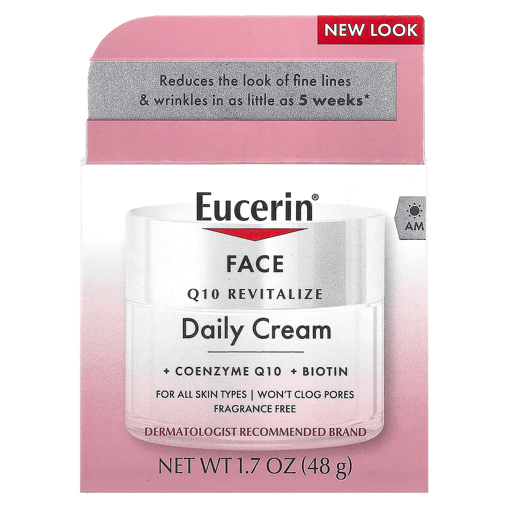 Eucerin, восстанавливающий дневной крем для лица с коэнзимом Q10, без отдушки, 48 г (1,7 жидк. унции)
