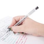 Ручка гелевая BRAUBERG "Jet", ЧЕРНАЯ, корпус прозрачный, узел 0,5 мм, линия письма 0,35 мм, 141018