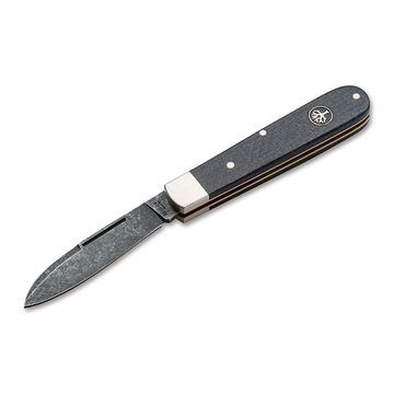 Складной нож Boker 114942 Barlow Prime Burlap c клинком из стали O-1 Tool Steel, рукоять микарта / нейзильбер