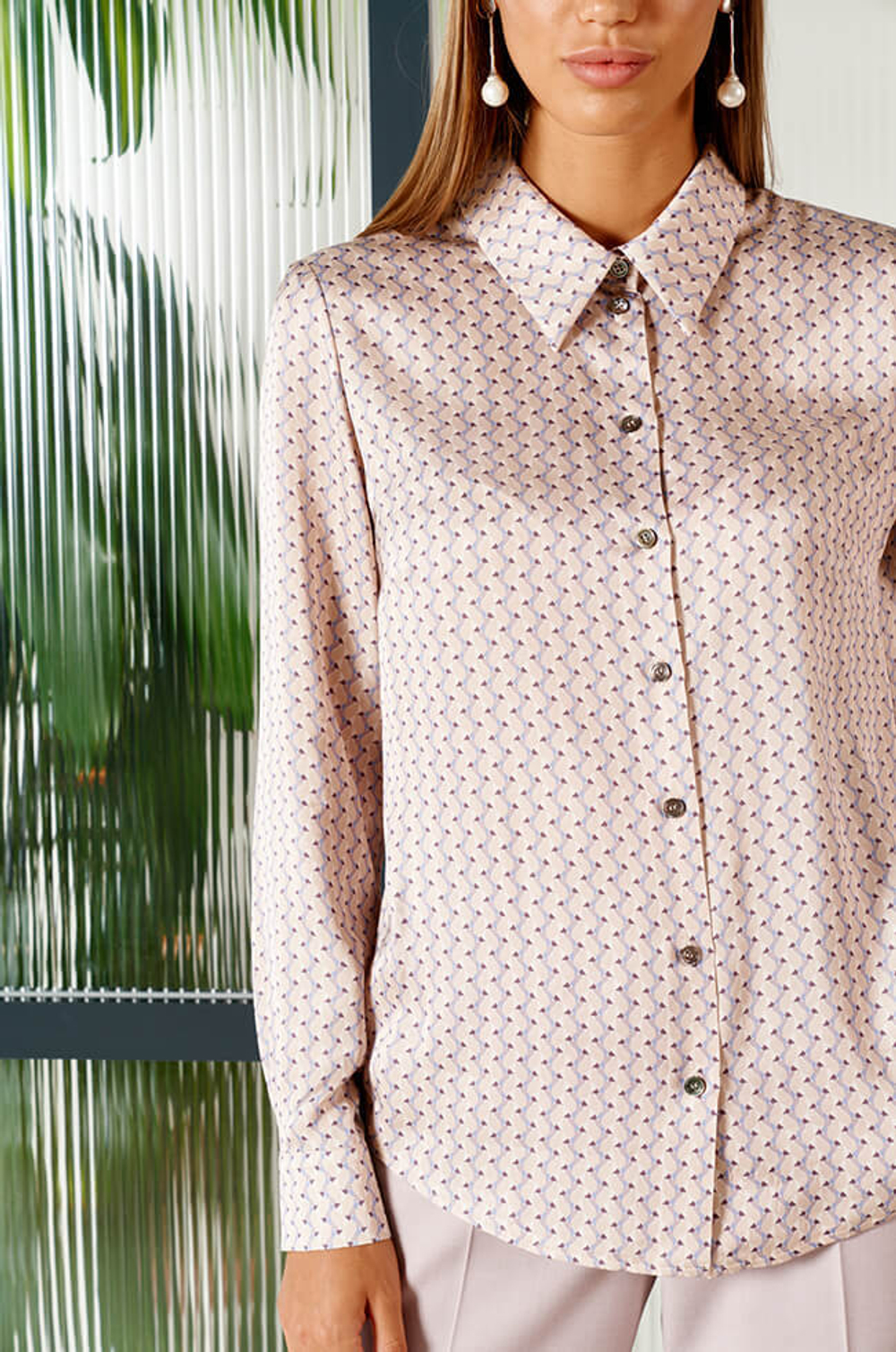 22623 Блузка женская (геoметрический принт)