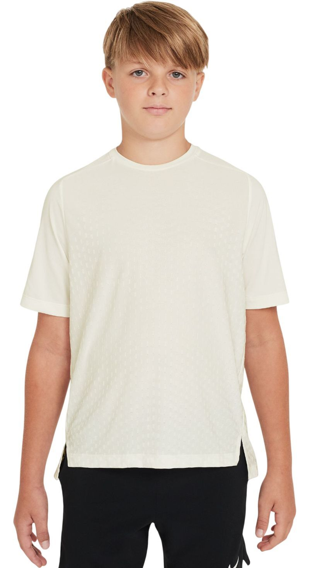 Футболка для мальчика теннисная Nike Multi Kids Dri-Fit ADV Short Sleeve - phantom/sail/black