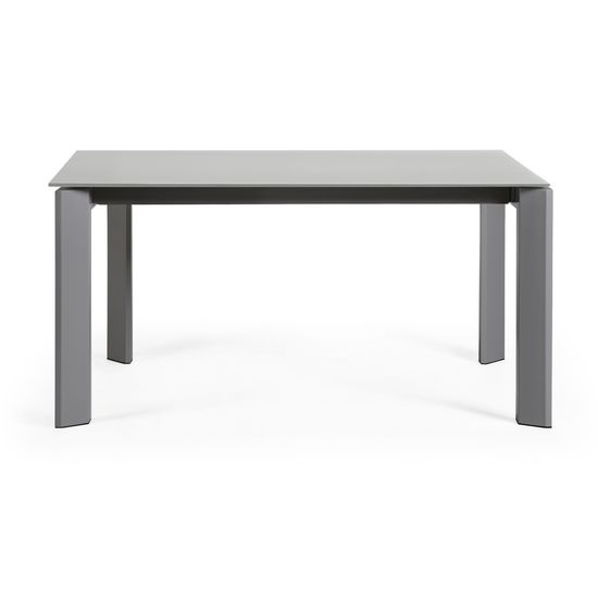 Стол Atta 160 (220) x90 антрацит, темно-серый, стекло