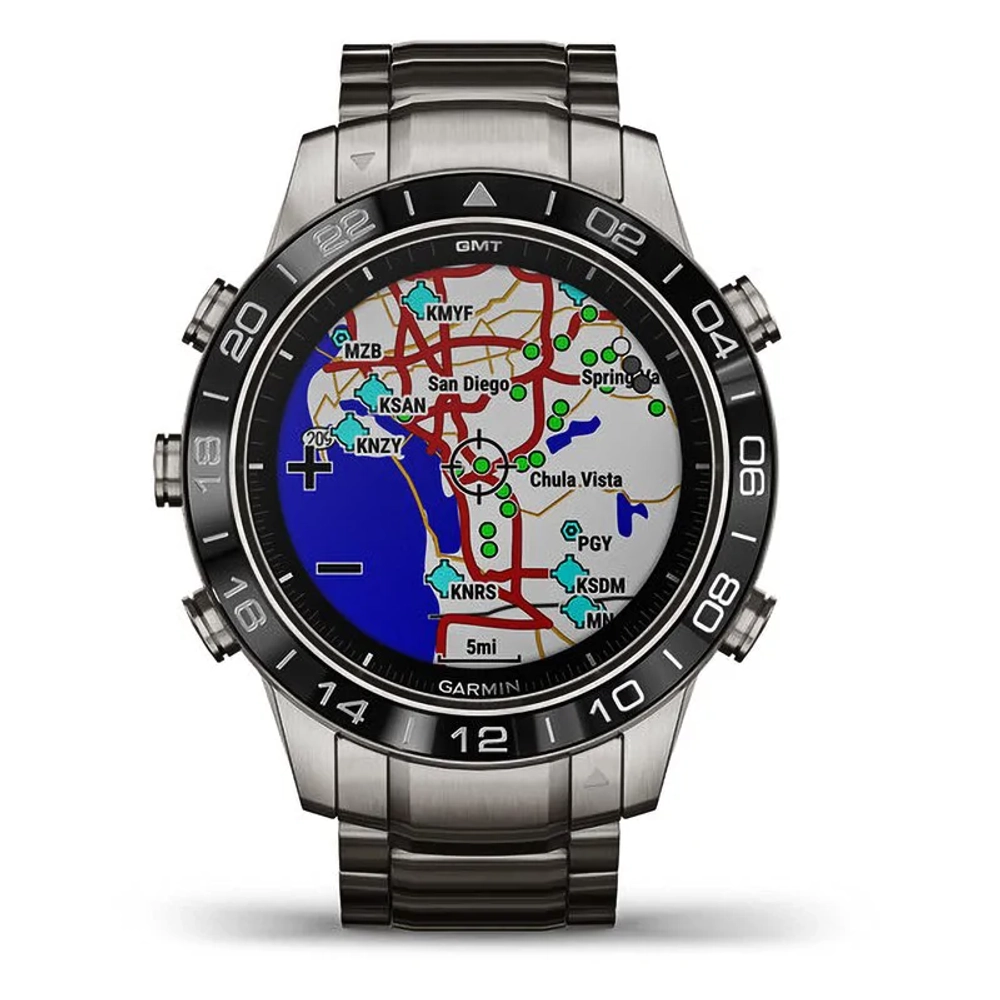 Спортивные титановые наручные часы GARMIN MARQ AVIATOR, 010-02006-04