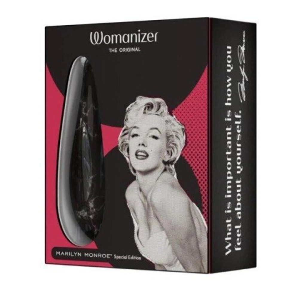 Бесконтактный клиторальный стимулятор Womanizer Marilyn Monroe Black Marble