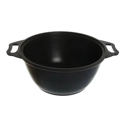 Кастрюля алюминевая 2л литой алюминий со стеклянной крышкой КМ-к22а