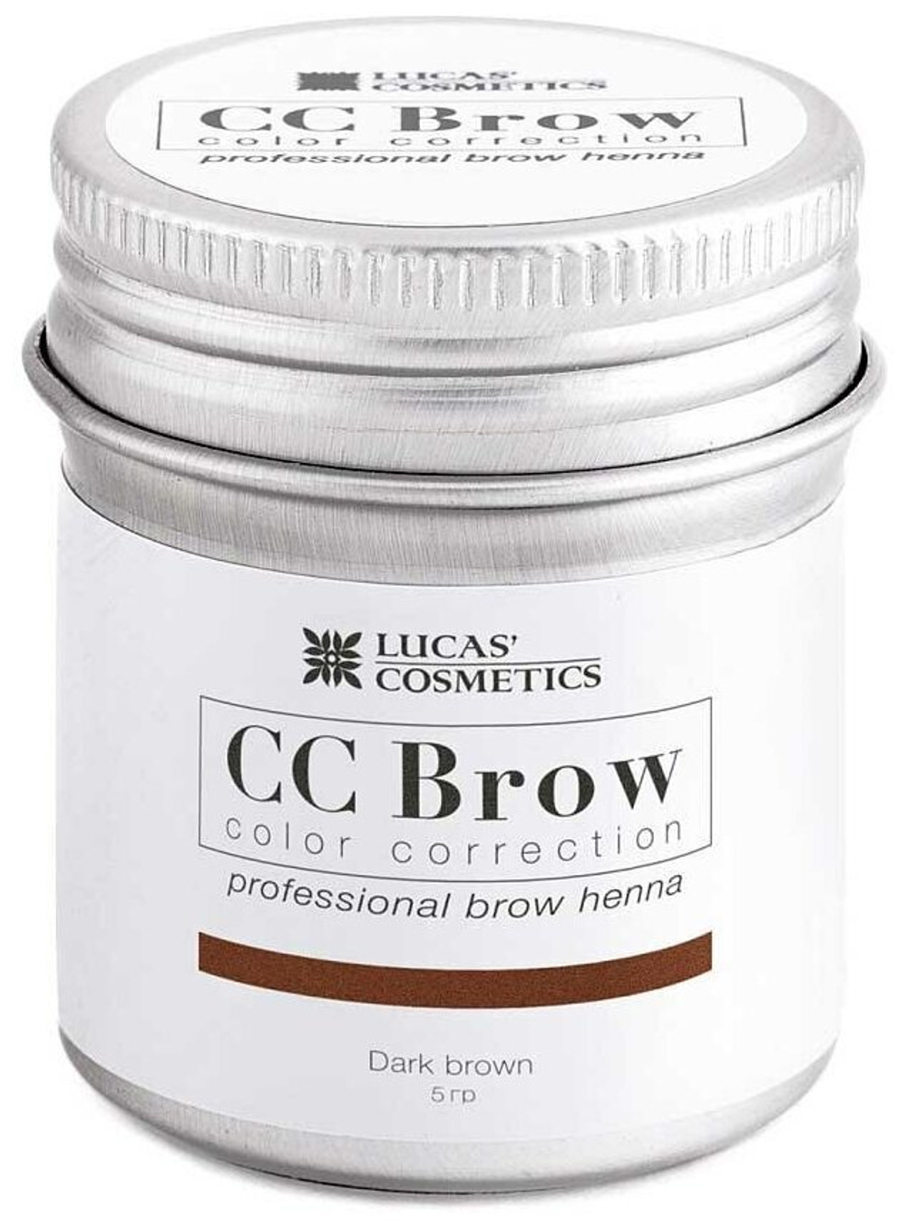 Хна для бровей (dark brown) в баночке (темно-коричневый), 5 гр