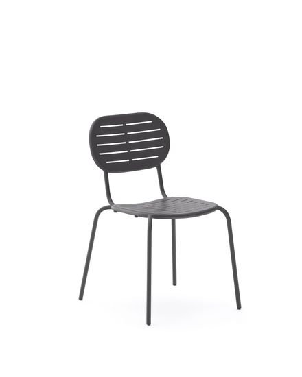 Уличный стул Brai из темно-серой оцинкованной стали