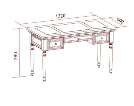 ЛОРЕНЦО Стол письменный бестумбовый
