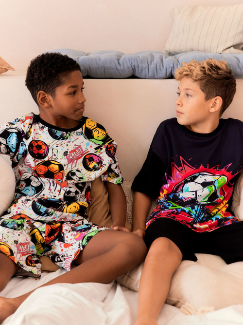 Пижама для мальчика Next Q66-495, 2 шт., Черный, Белый