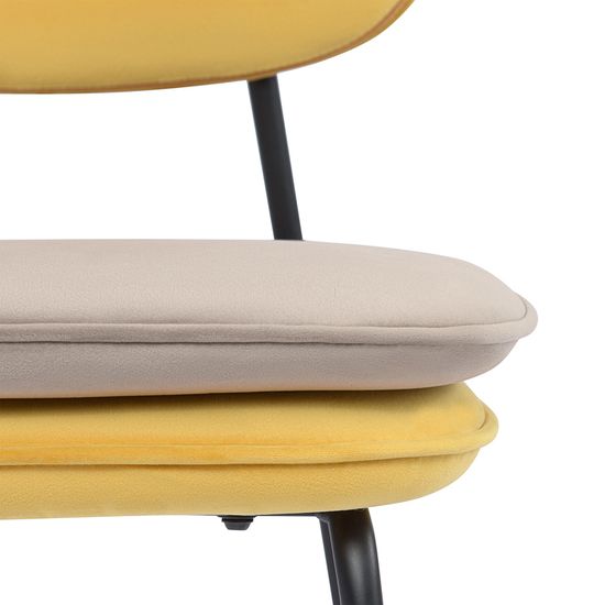 Стул pea, велюр, желтый/бежевый