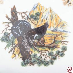 Блюдо ракушка Queen's Crown Aristokrat Охота бежевая 31 см