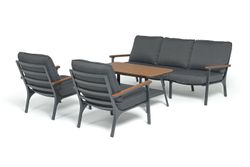 "Крокус" лаунж-зона 5-местная из алюминия, цвет темно-серый