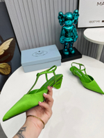 Prada Satin Slingback Pumps