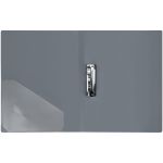 Папка с зажимом Стамм Стандарт, 700мкм, корешок 17мм, серая