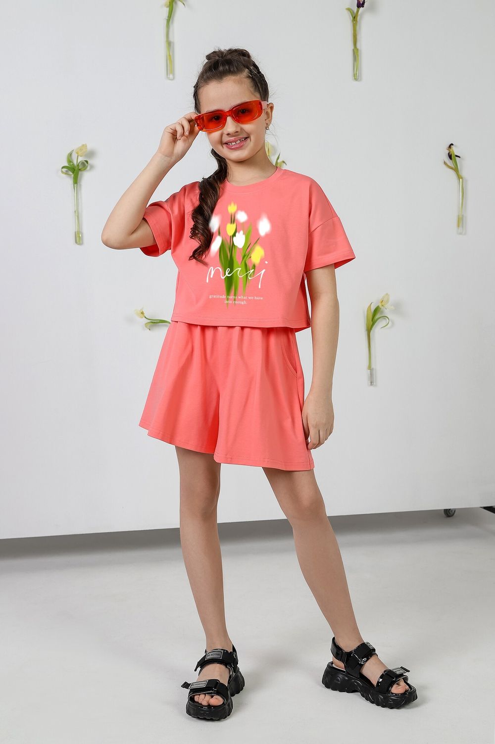 Костюм для девочки Вива-2 Виотекс КОРАЛЛОВЫЙ