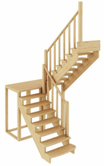 Лестница на второй этаж К-004м/1 Правая под покраску