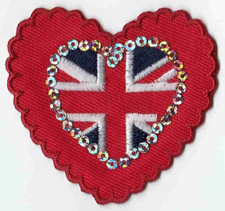 Термоаппликация HKM "Herz London groá", 6,5 х 4 см (10206100/121214/0010869/03_Германия)