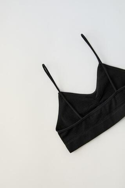 ZARA НАБОР ИЗ ДВУХ ТОПОВ SEAMLESS, БЕЛЫЙ