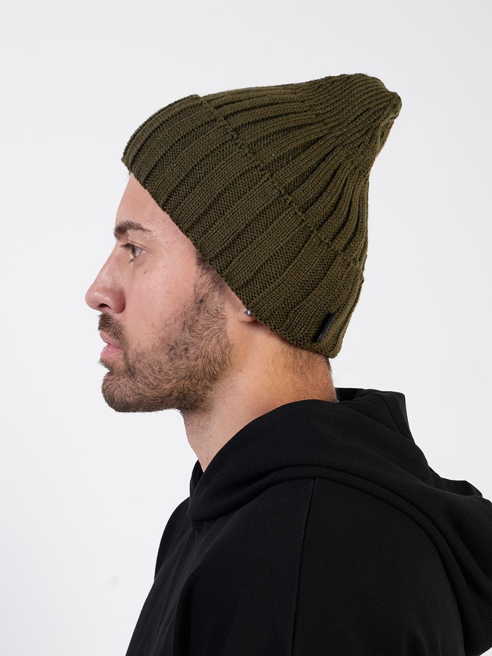 Мужская зимняя шапка с отворотом Prival Classic-1, хаки