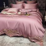Постельное белье Сатин Гладкокрашеный Вышивка Делюкс DHC001