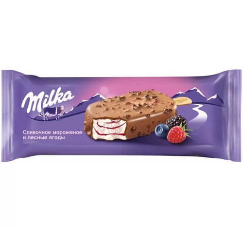 Мороженое Эскимо Milka Лесные ягоды 64г