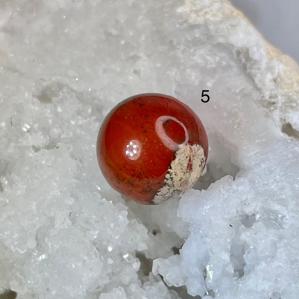 52187 Яшма красная Бусина 10,5мм-60
