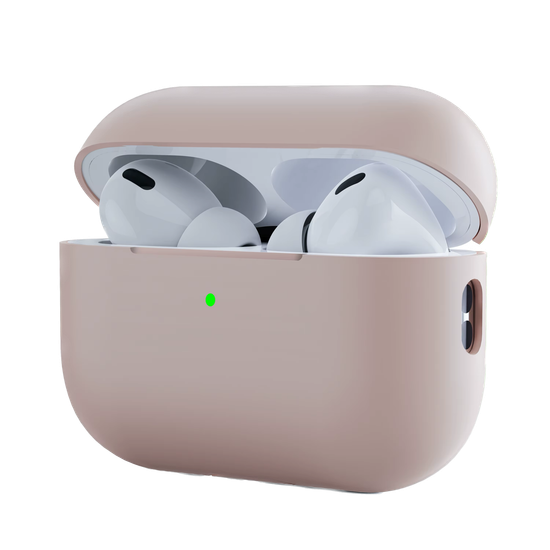 Чехол силиконовый Gurdini Silicone Case с карабином для AirPods Pro 2 Бежевый