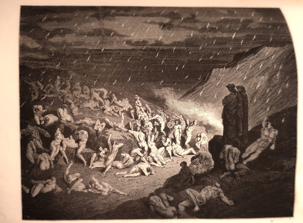 "Божественная комедия в 2-х книгах (т.1: Чистилище и Рай; т.2: Ад)". Данте Алигьери. 1879г.