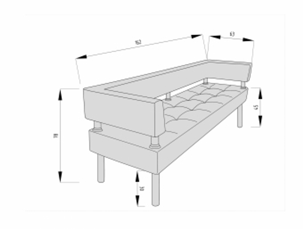 Диван Сатурн трехместный