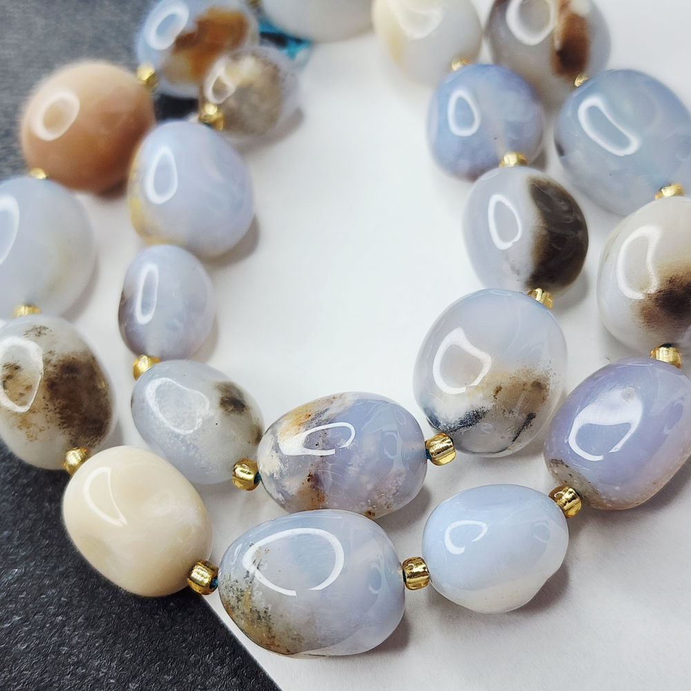 Халцедон, крупная галтовка, 12-15 мм, камни овалы бочонки, штучно