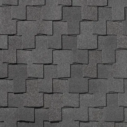 Гибкая черепица Bohho Антрацитово-серый Quiet Tile ( Тихая черепица )