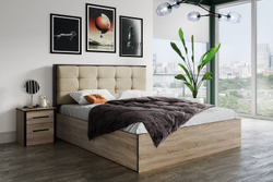 Кровать 160х200 с настилом ЛДСП Лирика ЛК-2, карамель