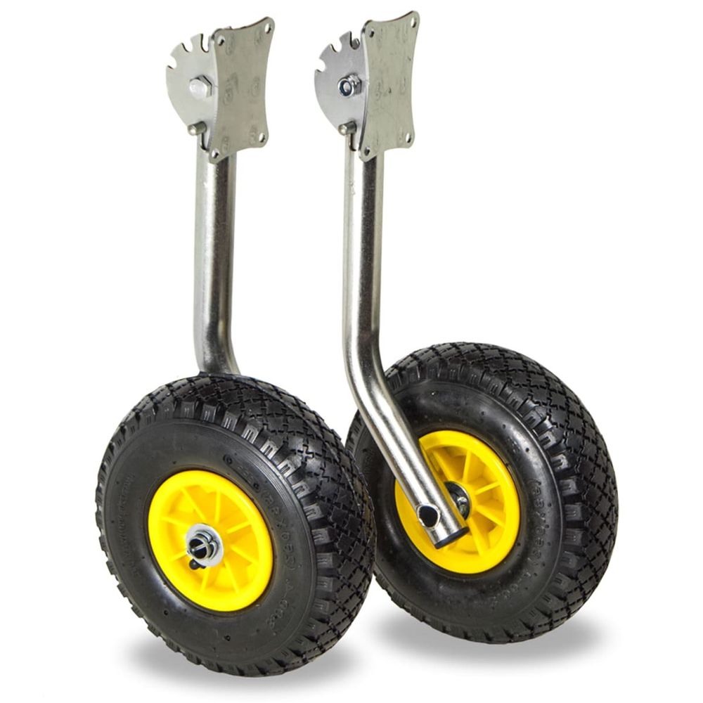 Колёса транцевые перекидные для лодок с жестким дном "Ёжик", оцинковка